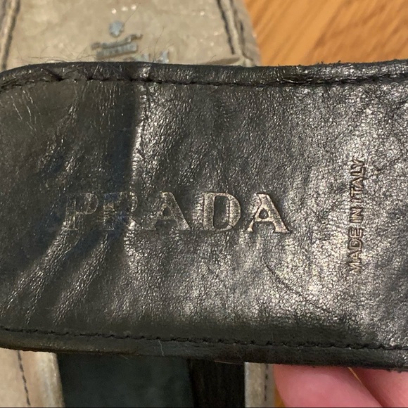 Prada Metallic Bow Driving Loafers Flats 37 - Picture 8 of 14